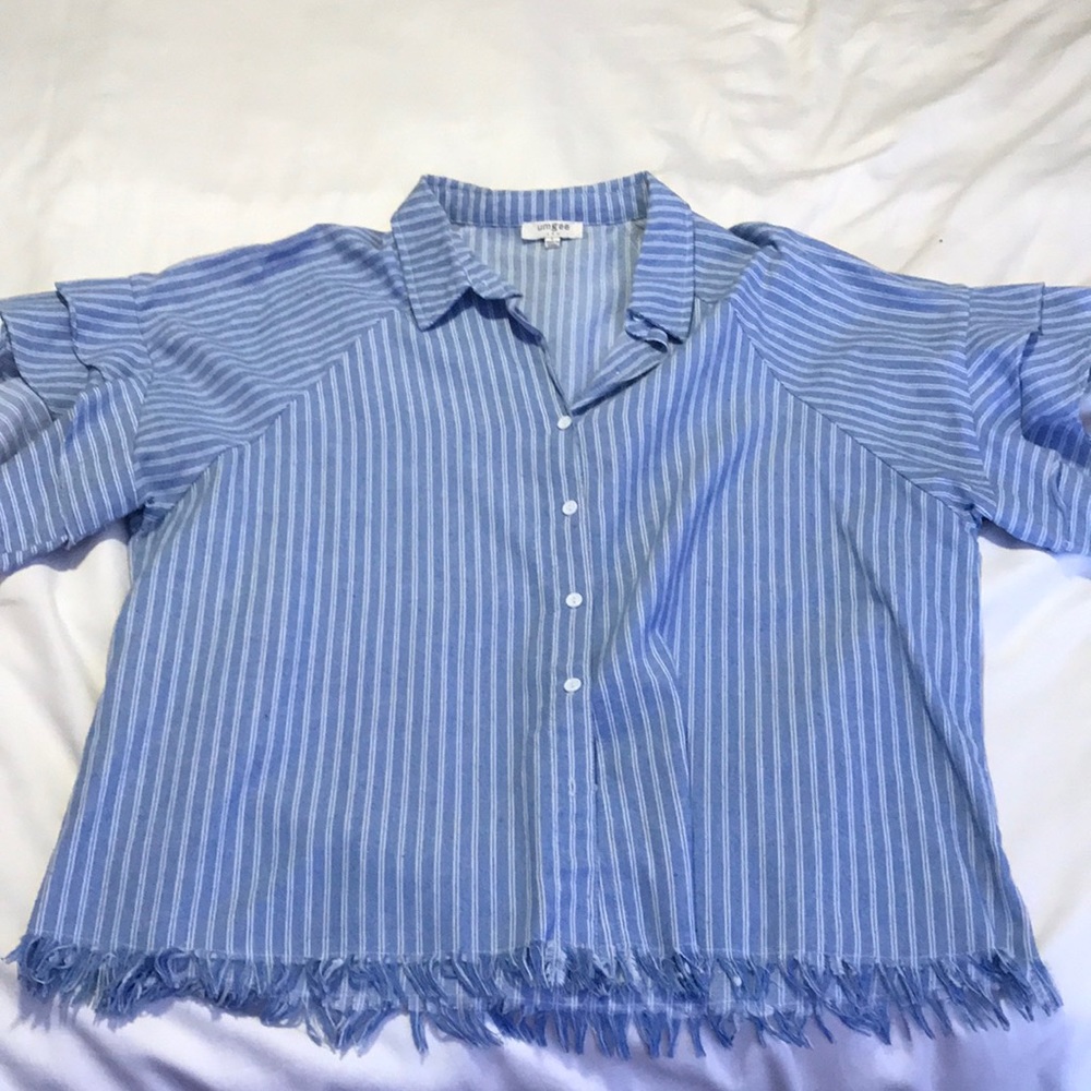 Short Sleeve Button Down Top